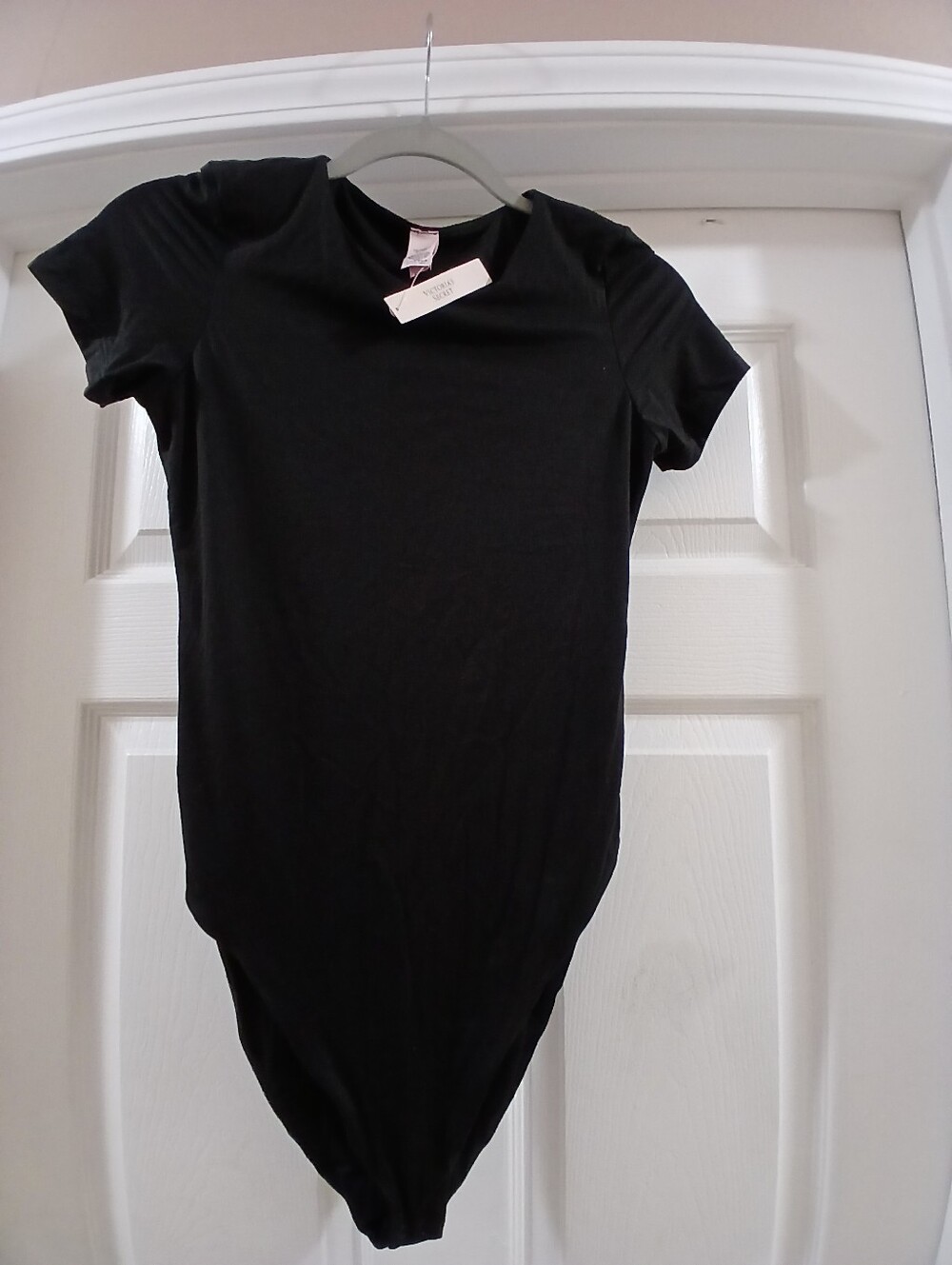 Victoria's Secret Black Short-Sleeve Bodysuit